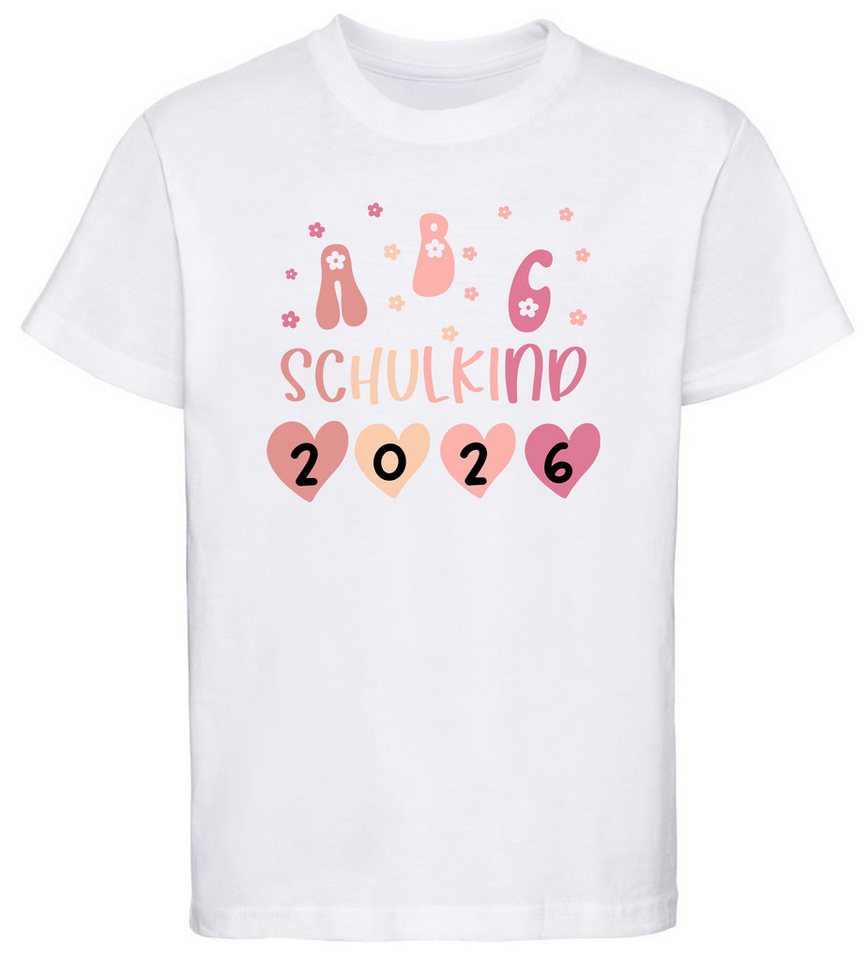 MyDesign24 T-Shirt Kinder Einschulungs T-Shirt 2026 1. Klasse weiß kurzarm Regular Fit print Shirt i778