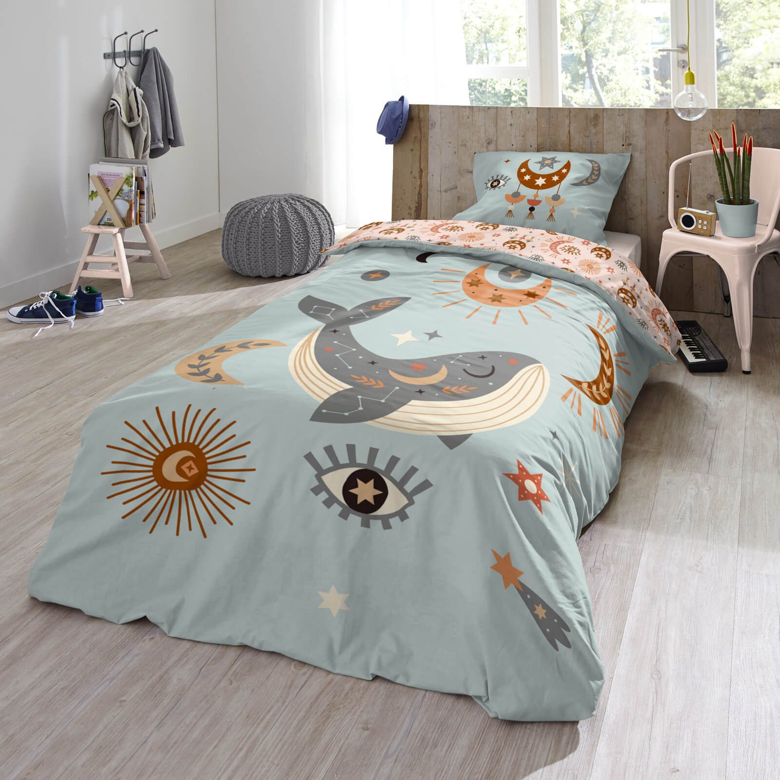 ESPiCO Kinderbettwäsche Zauberei Trendy Bedding, Baumwolle, 2 teilig, Magie, Auge, Sonne – Bild 5 von 5