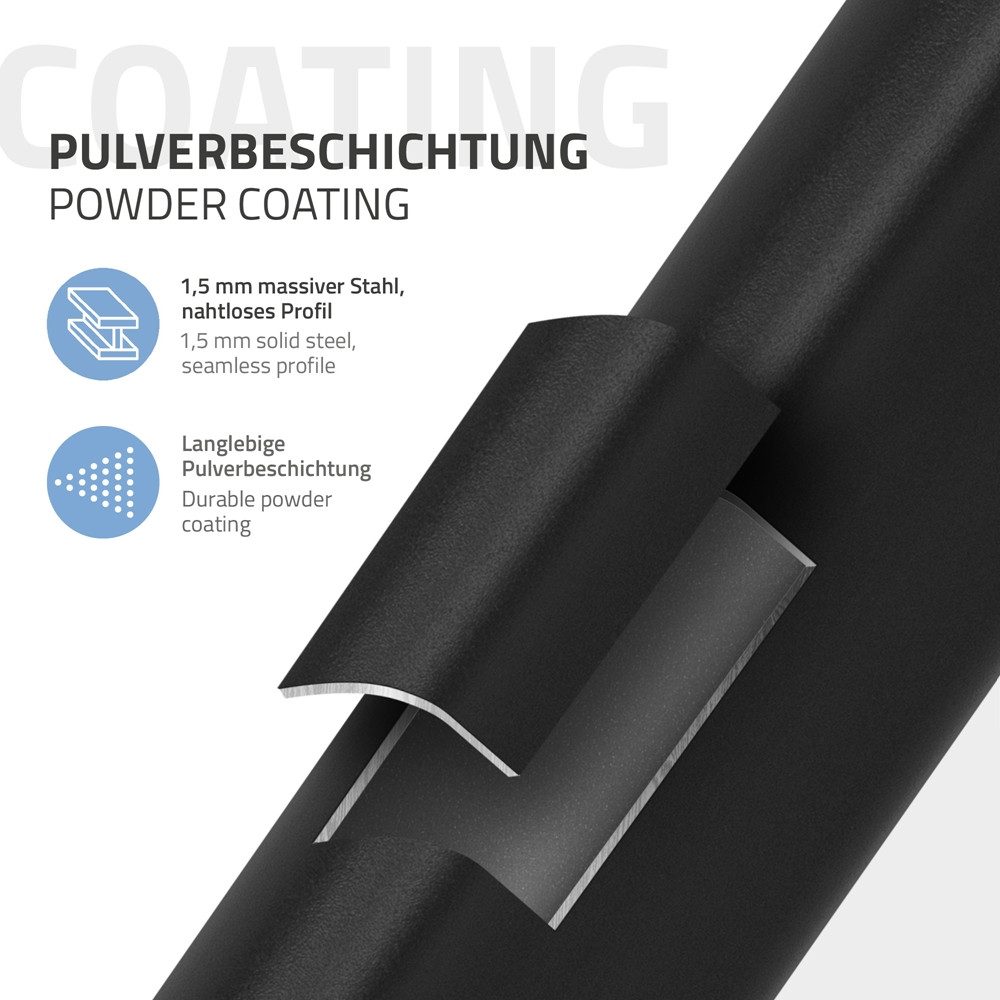 ML-DESIGN Tischbein Tischbeine Metall Schwarz 2er Set Tischgestell Outdoor wetterfest, Tischfüße X-Form Tischkufen Stahl Untergestell Möbelfüße 60x72cm Flach