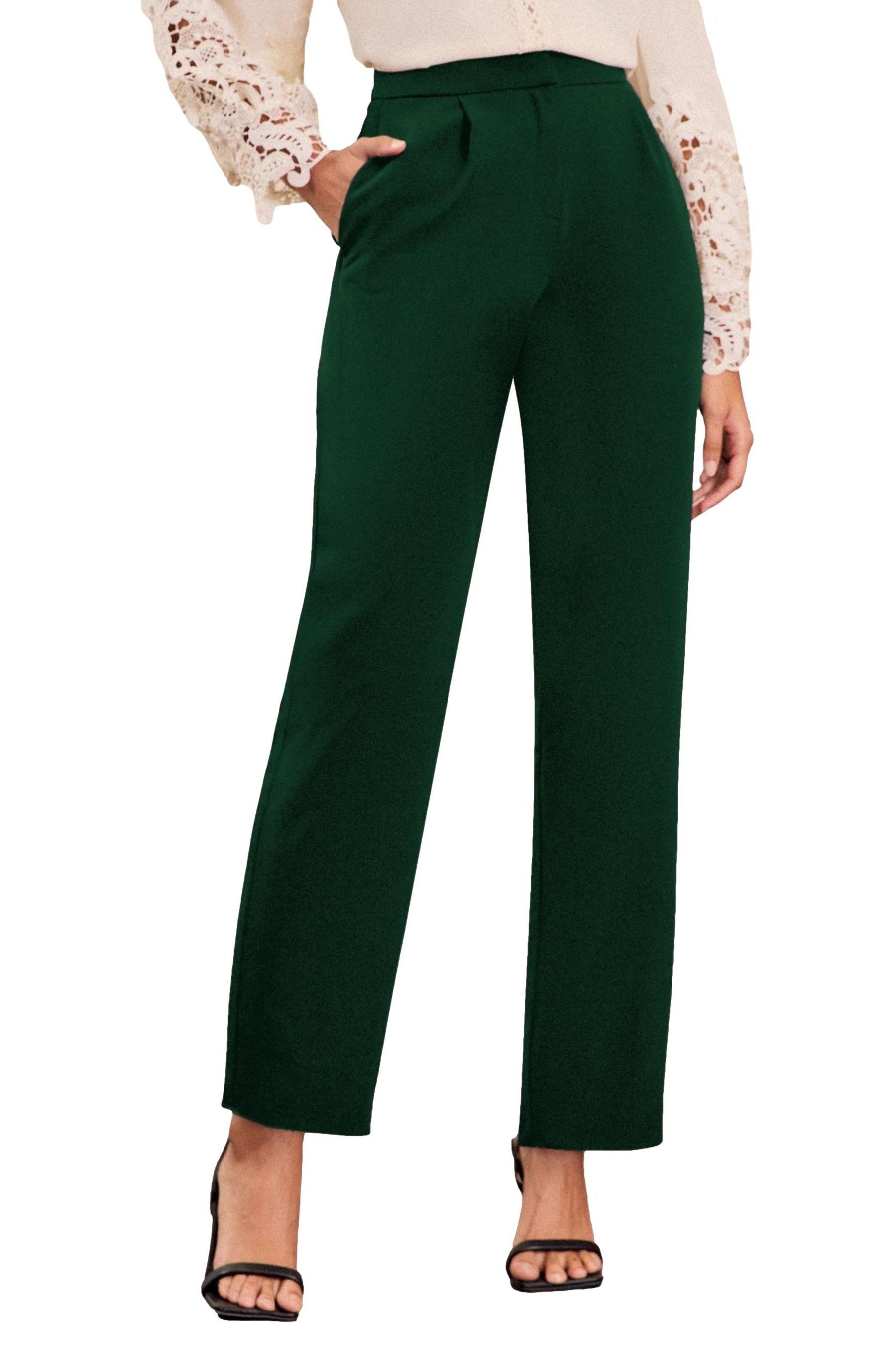 Stoffhose Love & Roses Hose mit geradem Bein, Regular Fit