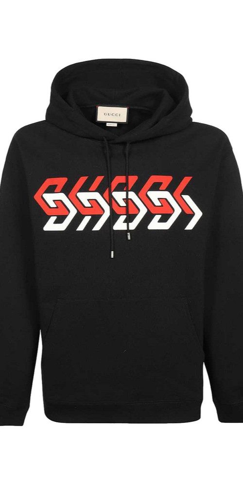 Rundhalspullover Gucci Print Pullover Schwarz Herren S