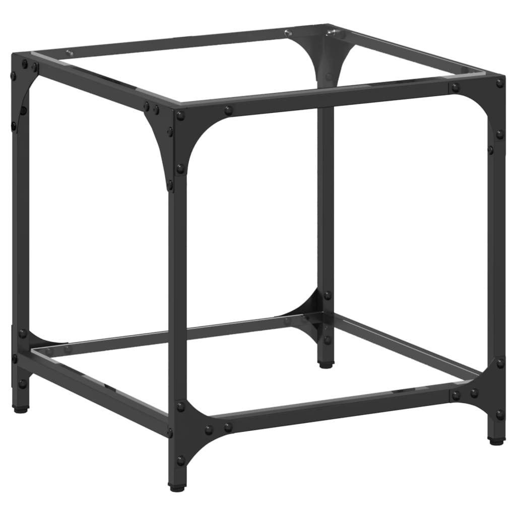 vidaXL Couchtisch Couchtisch mit Glasplatte Transparent 40x40x40 cm Stahl (1-St)