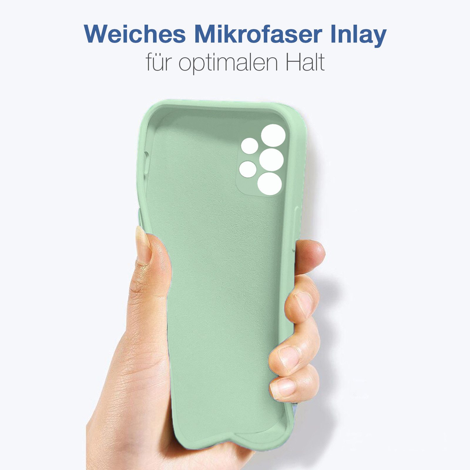 Tec-Expert Handyhülle SoftGrip Cover Hülle für Samsung Galaxy A72, Handy Case Bumper integrierter Kameraschutz flexibel