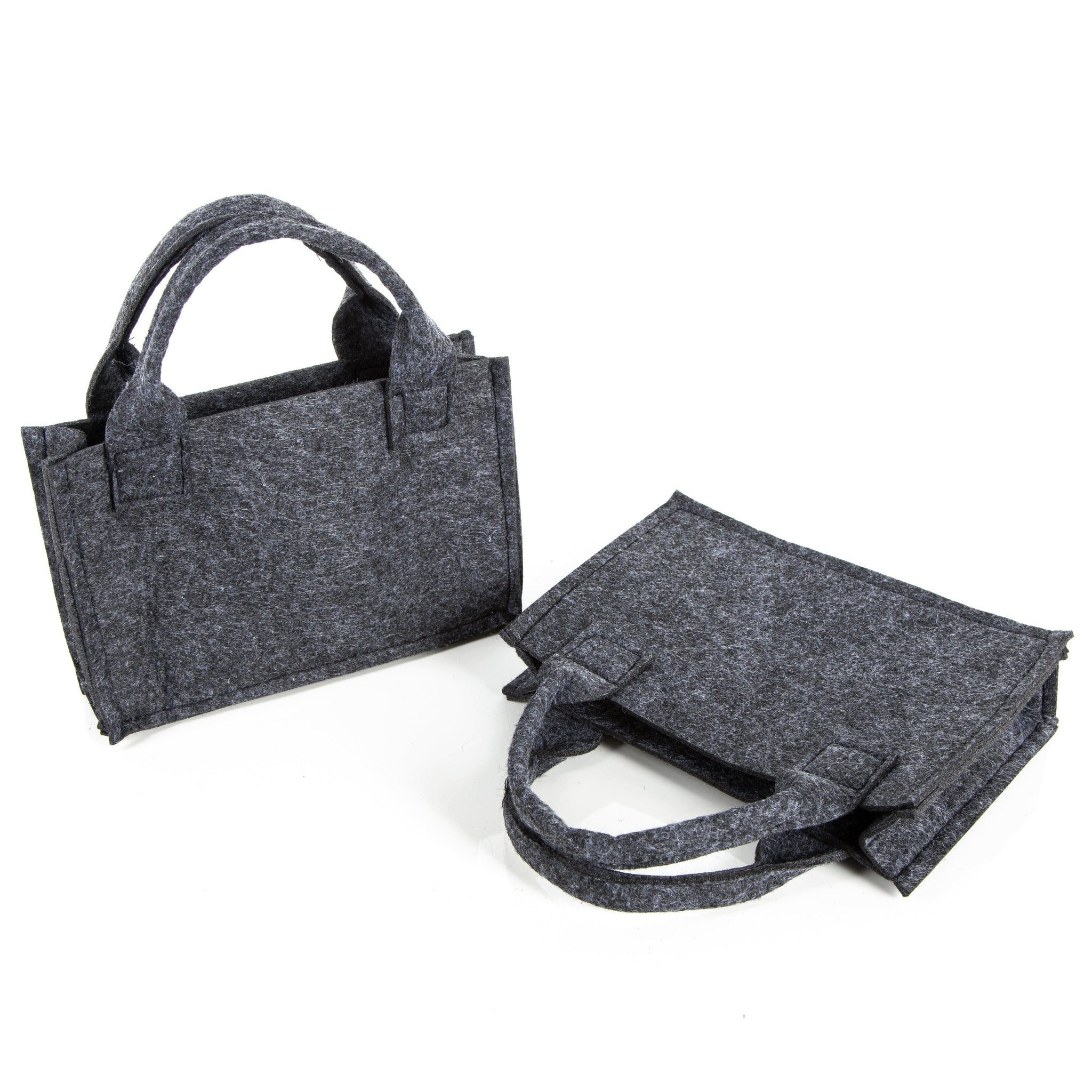 Logbuch-Verlag Dekofigur Filztasche dunkelgrau rustikal mit Henkel 21 x 14 günstig online kaufen