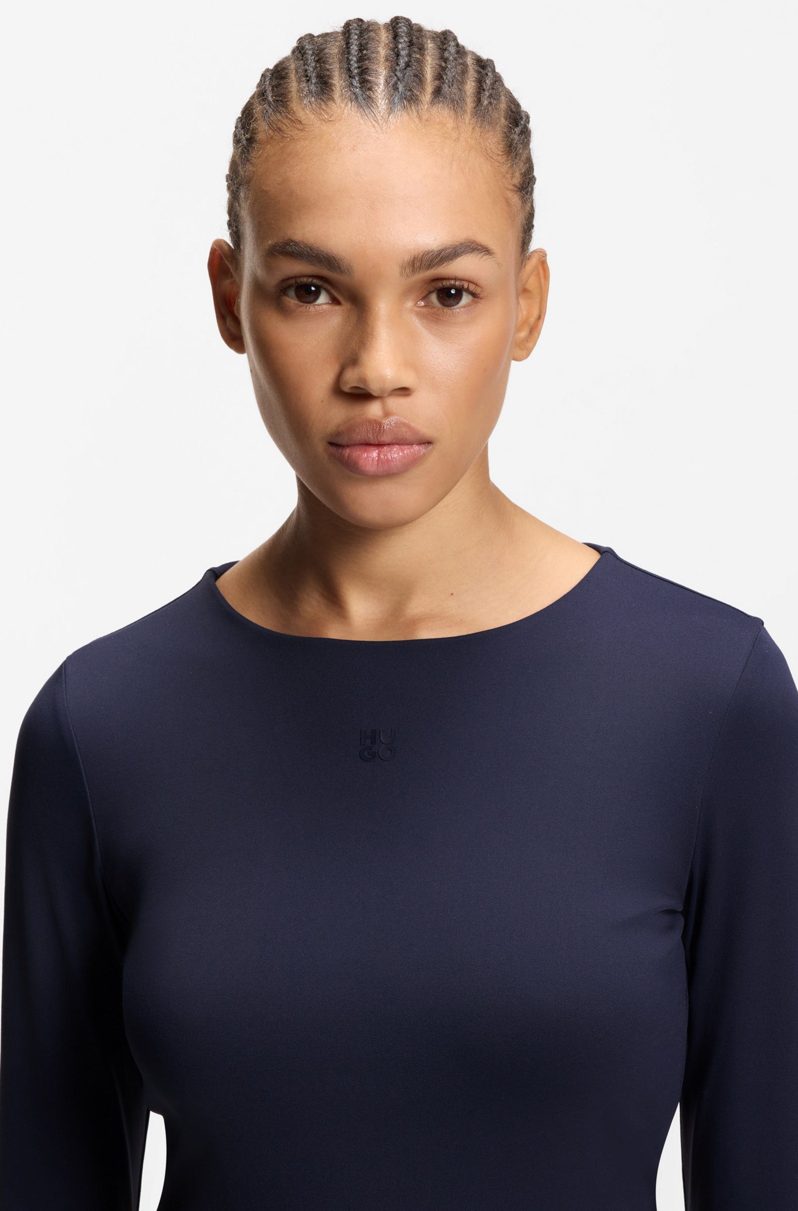 HUGO Langarmshirt Dasiia (1-tlg., keine Angabe)