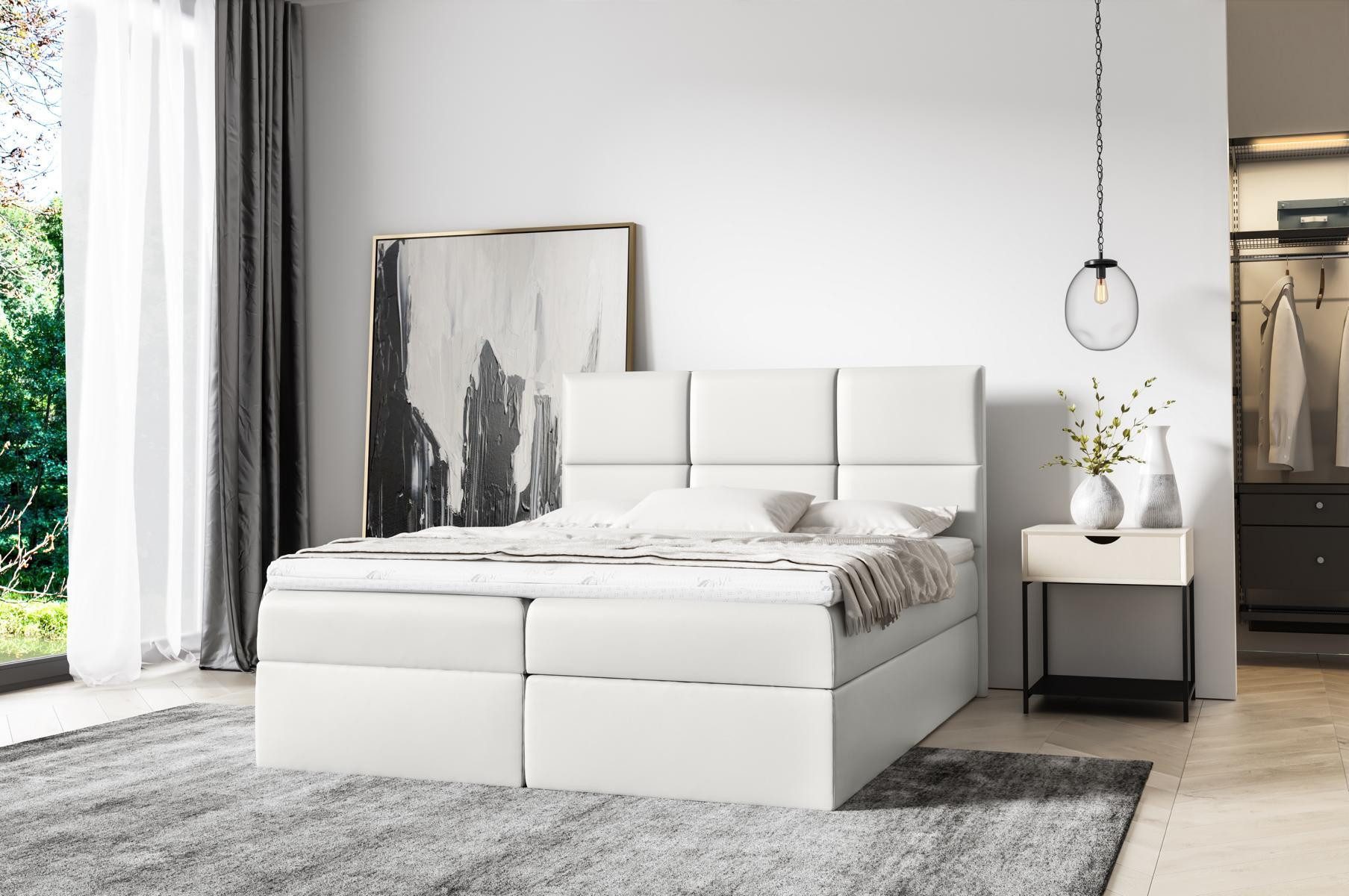 Xlmoebel Boxspringbett Modernes Polsterbett mit elegantem Design und hohem Komfort (Bett), Hergestellt in Europa