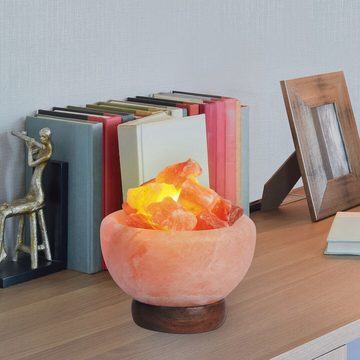 Rabalux Dekolicht "Fuji" Holz, orange+rot, rund, 15W, E14, warmweiß, 90lm, ø140mm, mit Leuchtmittel, warmweiß