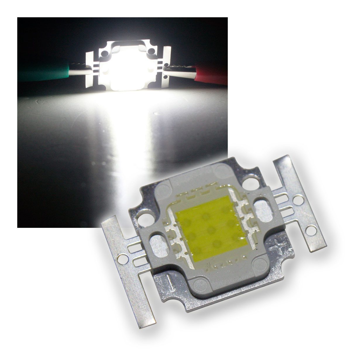 world-trading-net Modellbausatz LED Chip 10W Highpower kaltweiß "Square"