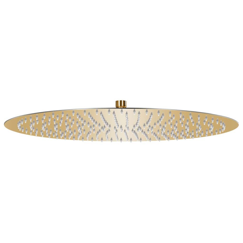 vidaXL Regenduschkopf Regenbrause Edelstahl 50 cm Rund Golden, (1-tlg)