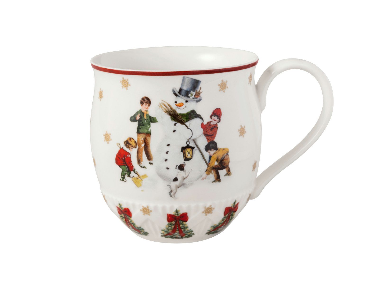 Villeroy & Boch Becher Toy's Fantasy Henkelbecher Schneemann 0,45l, Premium Porcelain