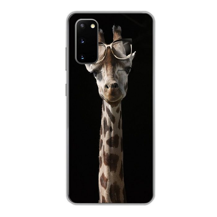 MuchoWow Handyhülle Giraffe - Schutzbrille - Schwarz Phone Case Handyhülle Samsung Galaxy S20 Silikon Schutzhülle