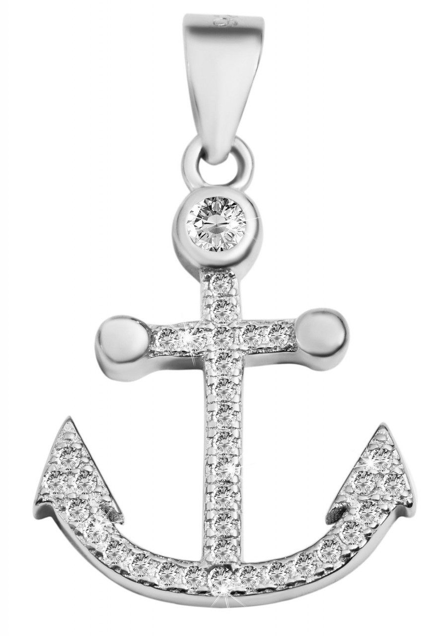 Adelia´s Kettenanhänger moderner Anker Anhänger aus 925 Sterling Silber günstig online kaufen