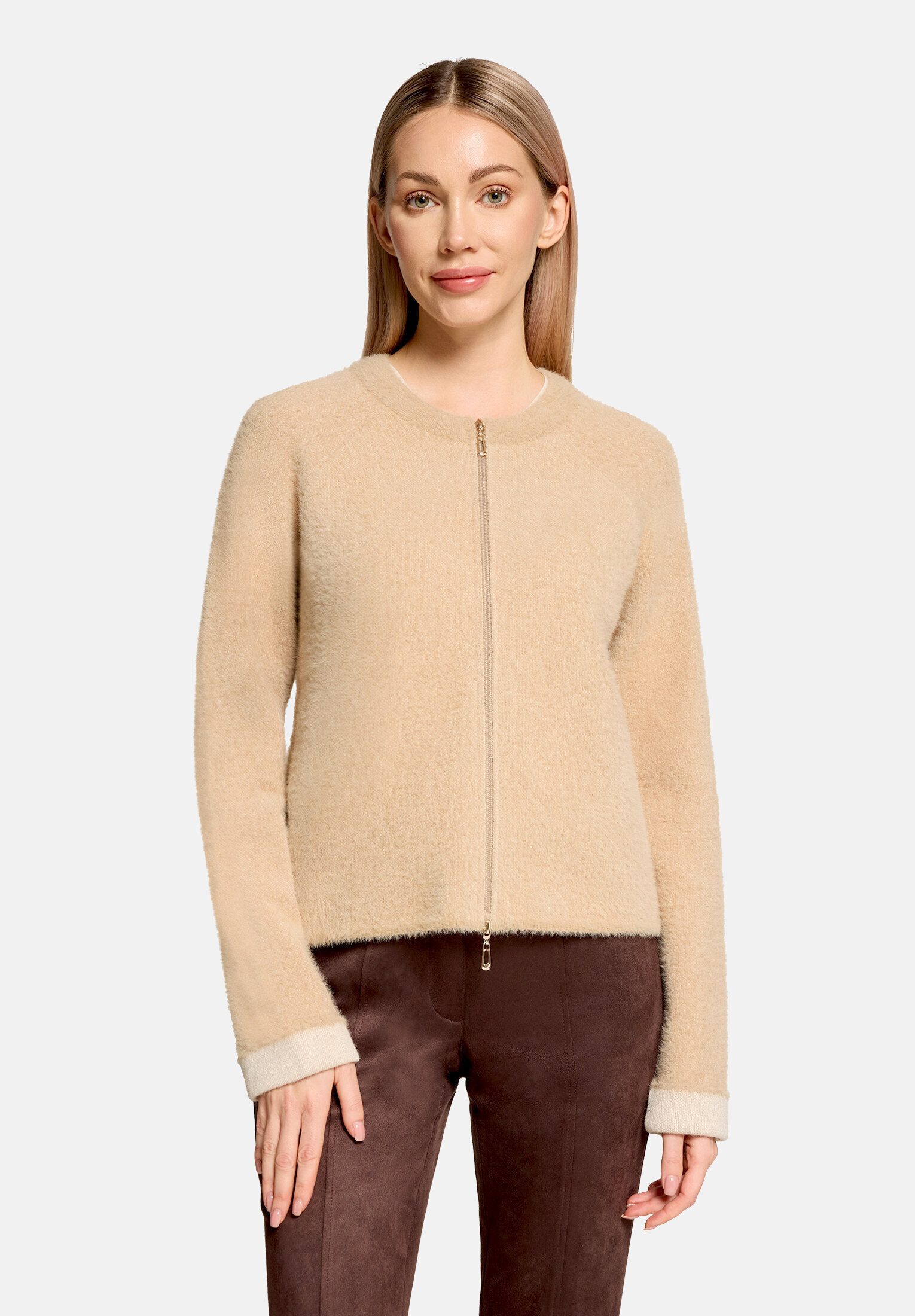 Betty Barclay Strickjacke Damen mit Reißverschluss (1-tlg)
