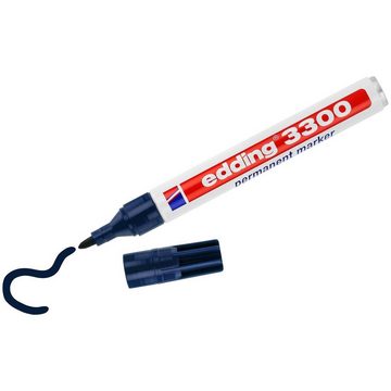 edding Permanentmarker edding 3300 Permanent Marker 4er schwarz, rot, grün, blau 1-5mm (1er P