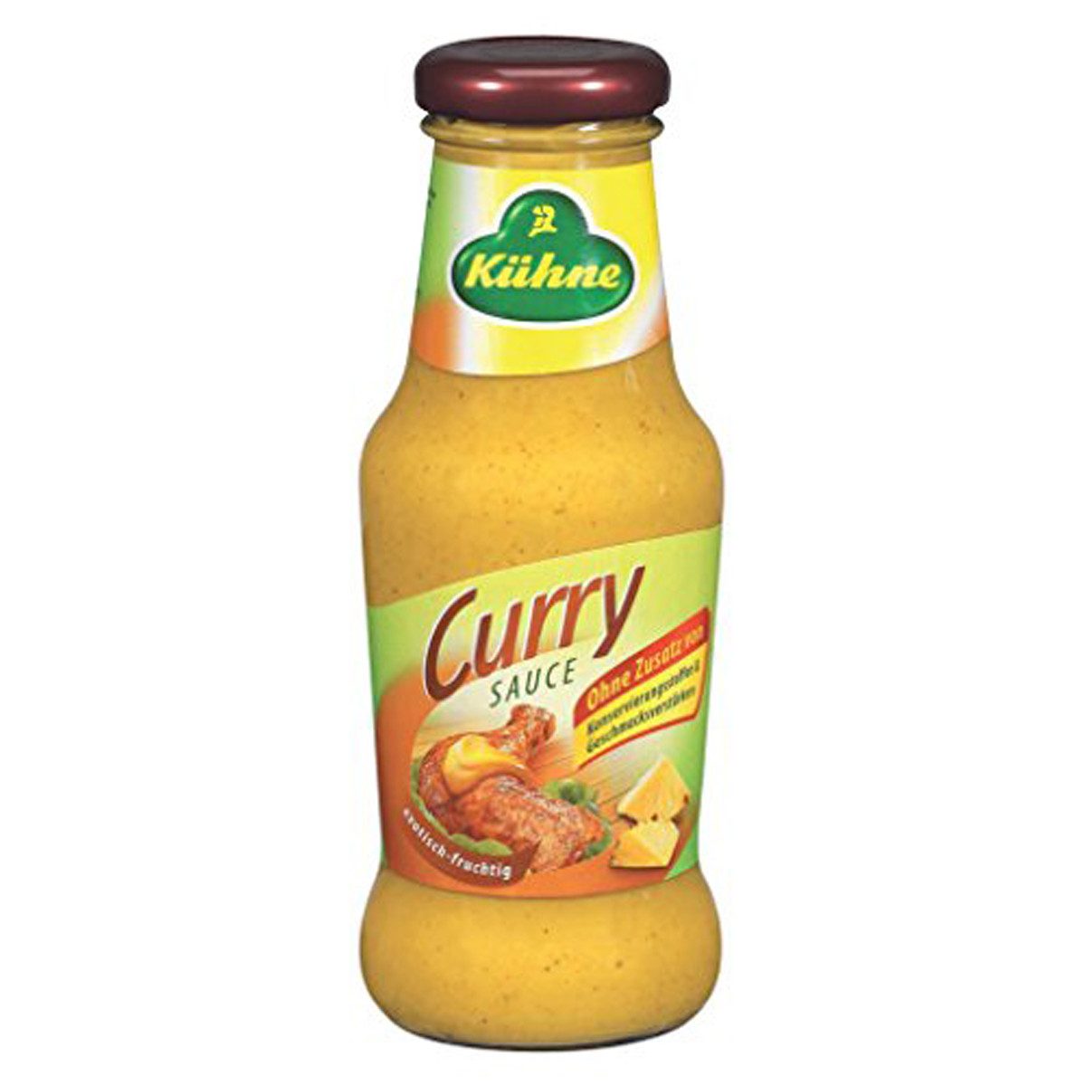 Kühne Saucen, Kuehne Curry Sauce wuerzig fruchtig zu Pommes und Grillgerichten 250ml