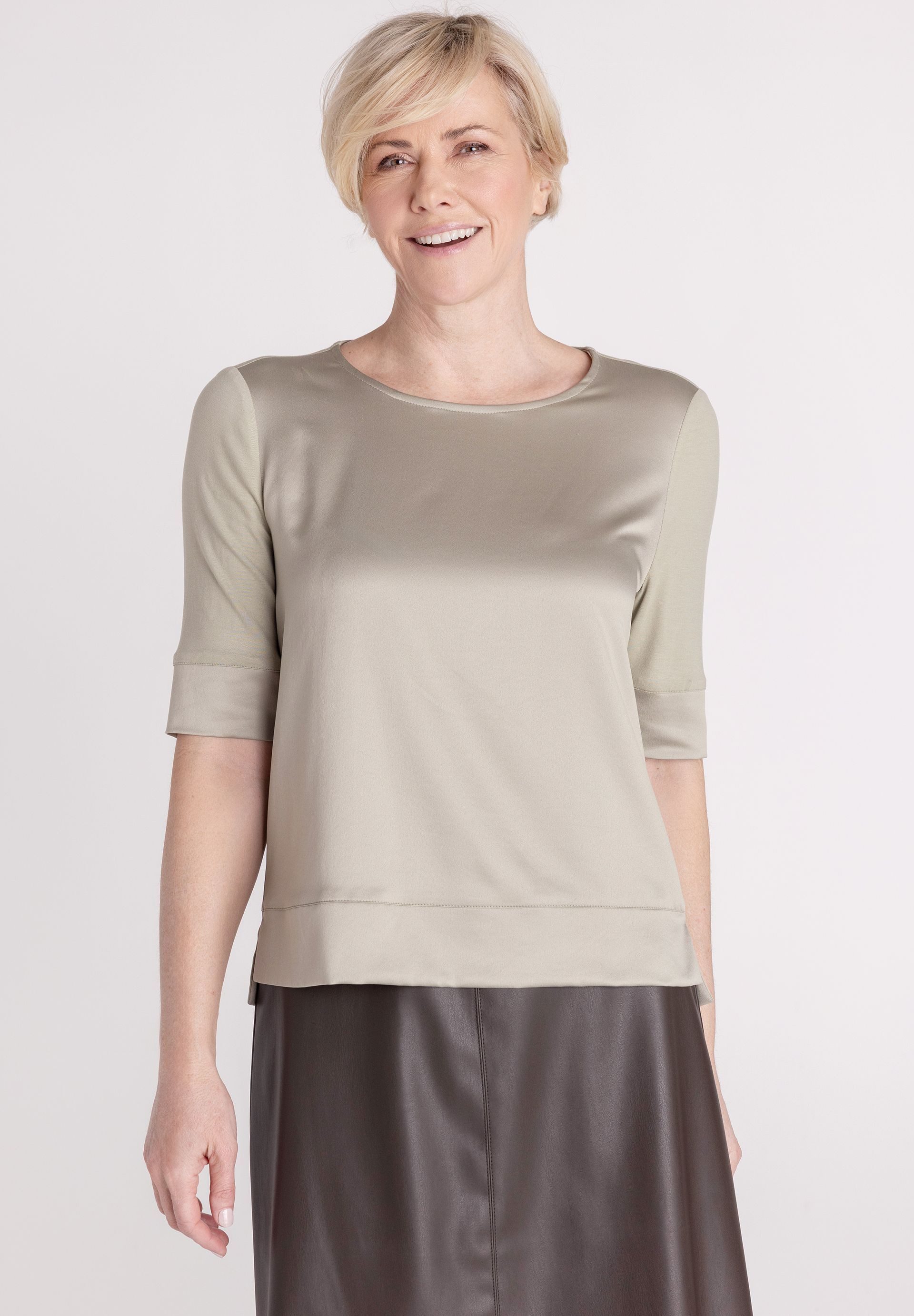 FRANK WALDER Blusenshirt mit Seitenschlitzen