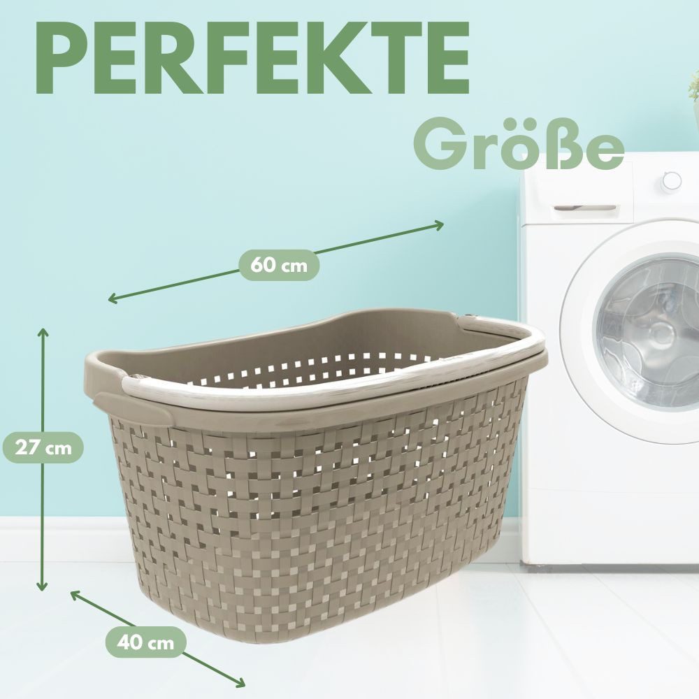 GarPet Wäschekorb 2er Set Wäschekorb mit Henkel 40 L Wäsche Box Wanne Samml günstig online kaufen