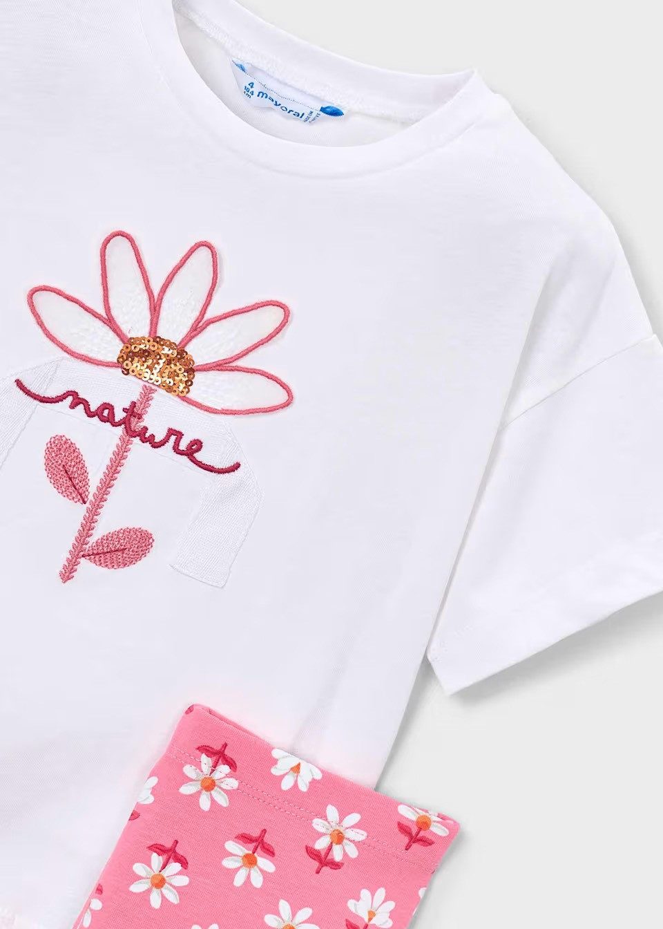 Mayoral Shirt & Leggings Mädchen Set T-Shirt & Leggings mit floralem Muster – 2-teilig (372740)