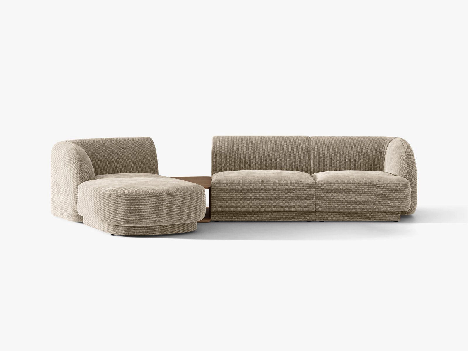 Micadoni Sofa Miley, modular mit Recamiere 3-Sitzer