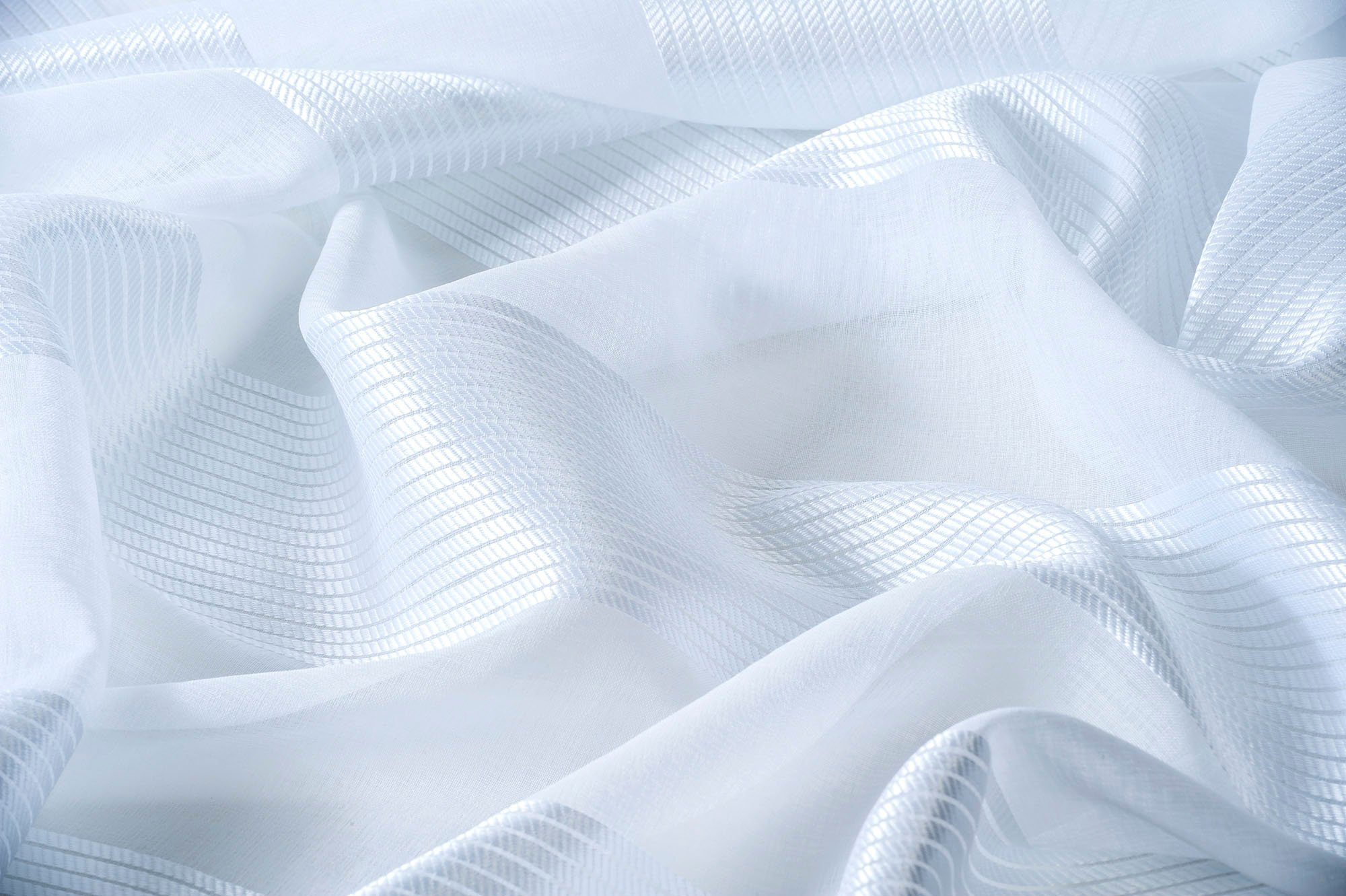 decolife, St), HxB: Ella, Ösen-Vorhang 245x135, (1 halbtransparent, Voile, Vorhang mit Ösen Querstreifen