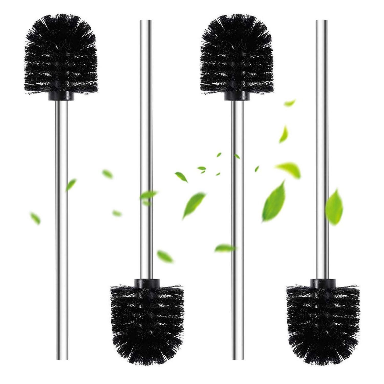 LuxusKollektion WC-Reinigungsbürste WC Bürsten Set Schwarz Edelstahl 6.5cm