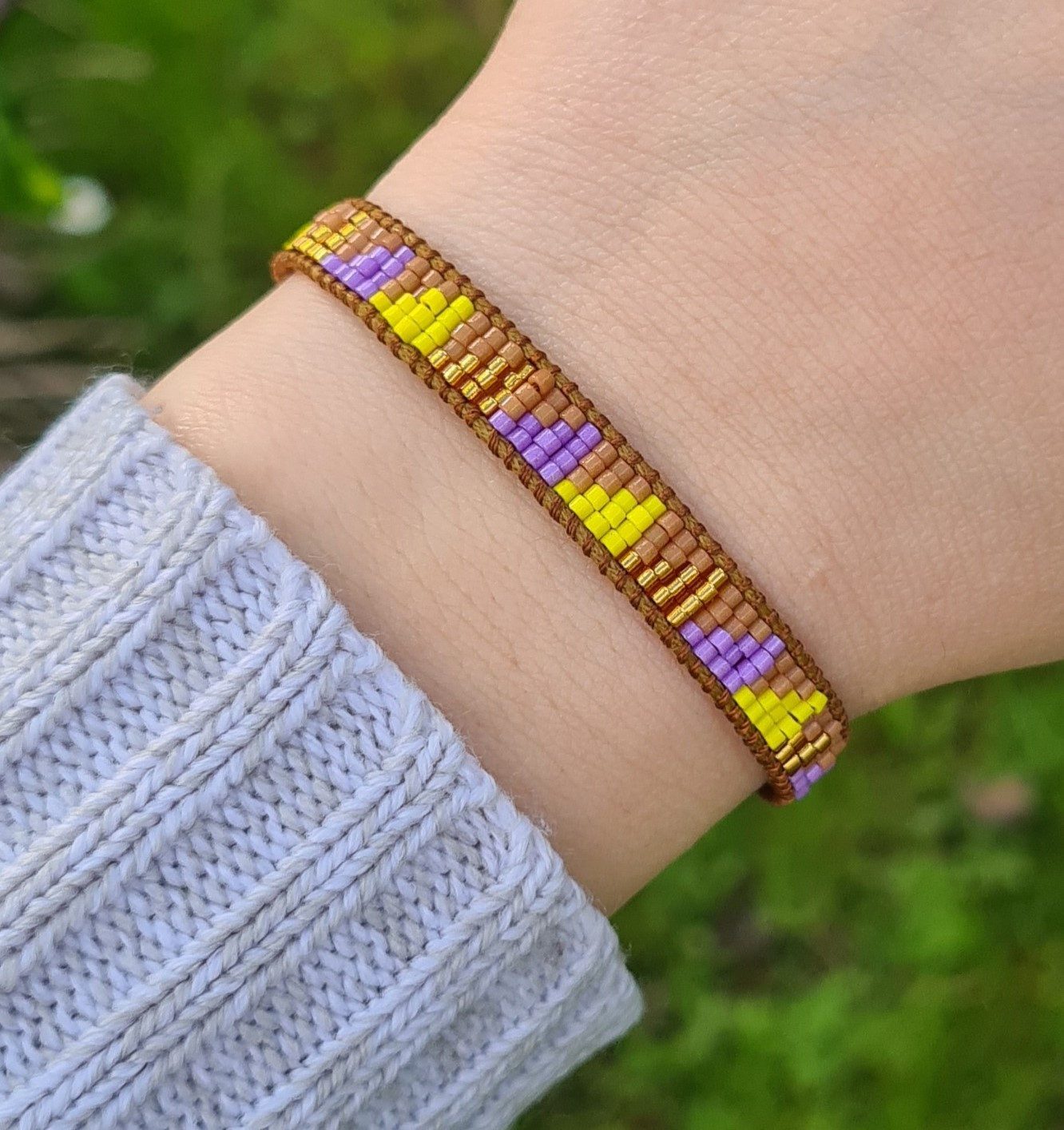 NAHLE Perlenarmband Geflochtenes Miyuki Perlenarmband Boho Surfer Armband (1-tlg., inkl. Schmuckbox)