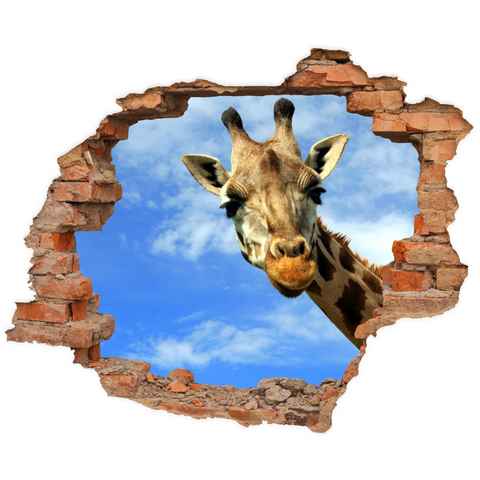 WallSpirit Wandtattoo Wanddurchbruch "Giraffe", Selbstklebend, rückstandslos abziehbar
