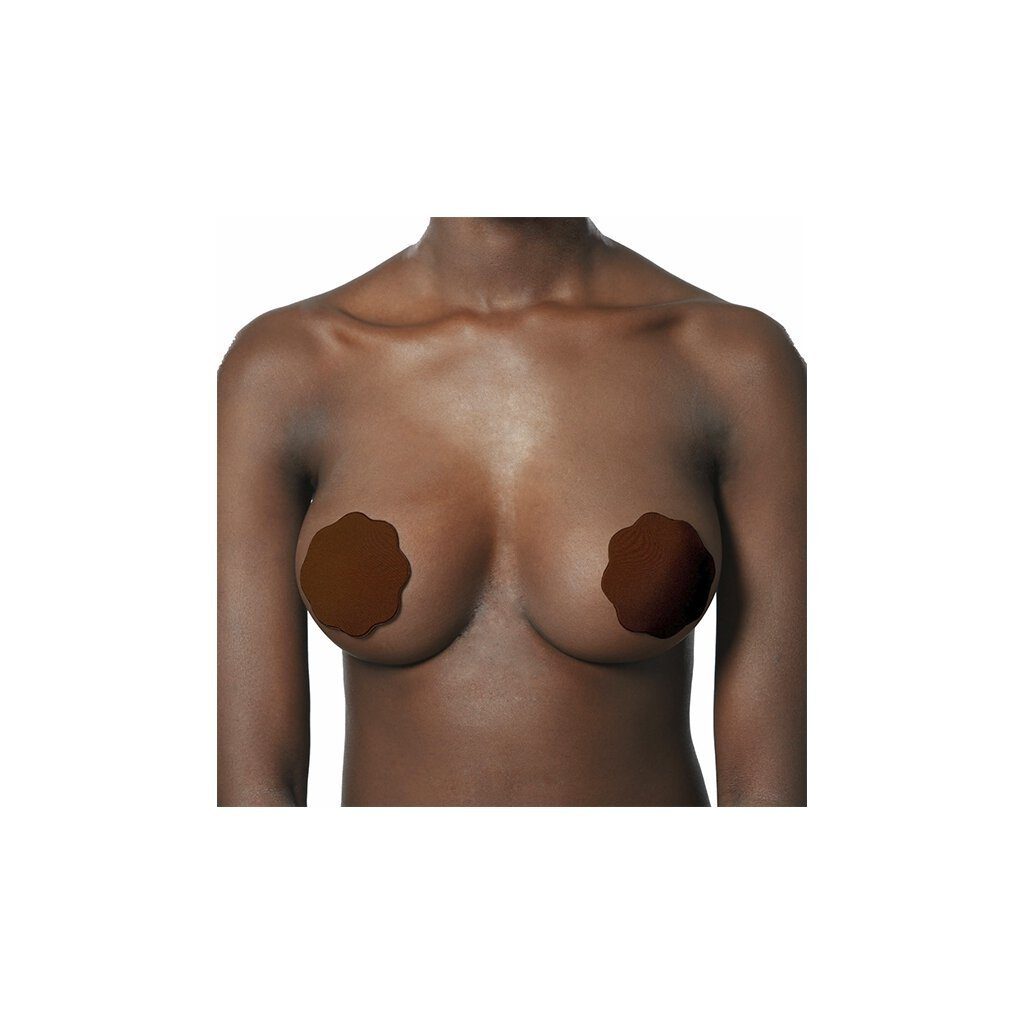 (1 Brown Paar) Bye Brustwarzenabdeckung Covers Nipple Bra Bra One-Size Fabric Bye -