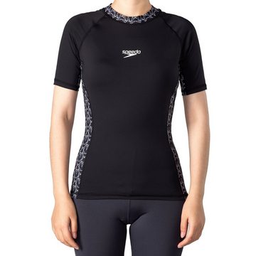 Speedo Badeanzug Damen Kurzarmshirt Rash Guard Sonnenschutz, schnell trocknendes