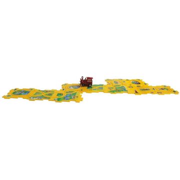 Jamara Spielzeugeisenbahn-Set Puzzle Dynamic Zoo, Puzzle-Schienen, mit Zug, Eisenbahnstrecke, Eisenbahnset