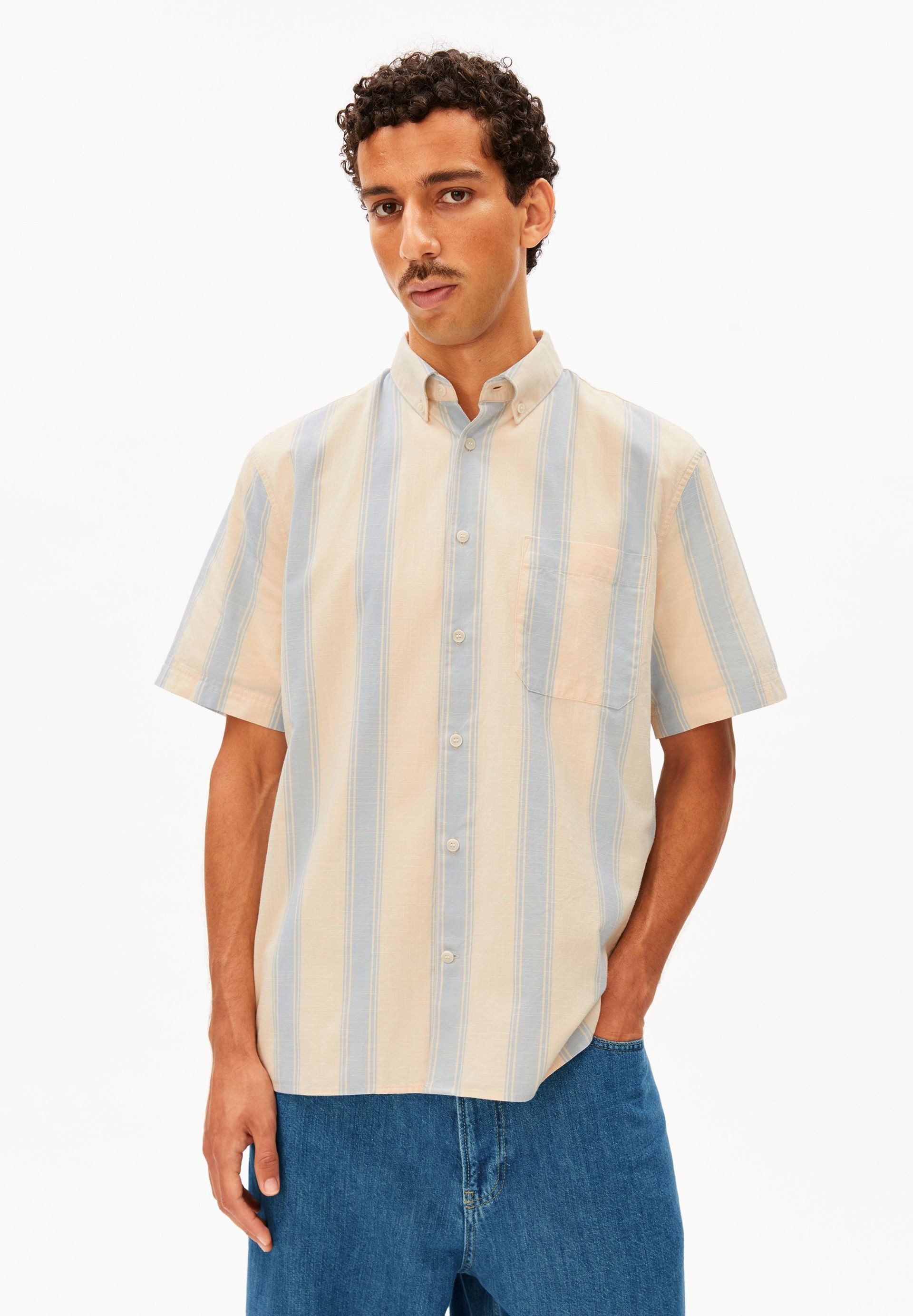 Armedangels Kurzarmhemd STRIPED 100% Bio-Baumwolle (1-tlg., Relaxed Fit)