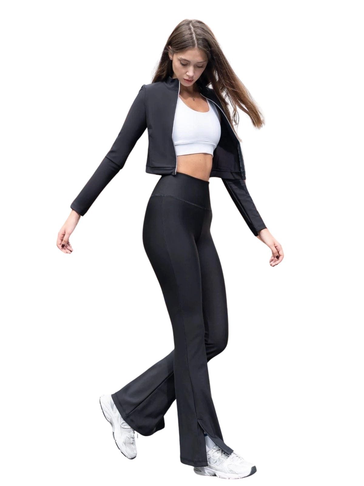 Lismina Leggings Split Spanish Leggings Atmungsaktiv, Elastischer Bund