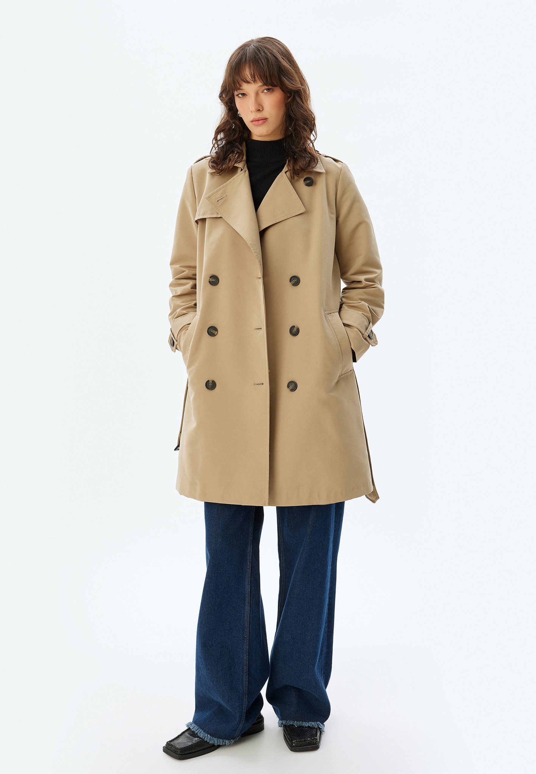 Trenchcoat Regular Mit Bauchgurt