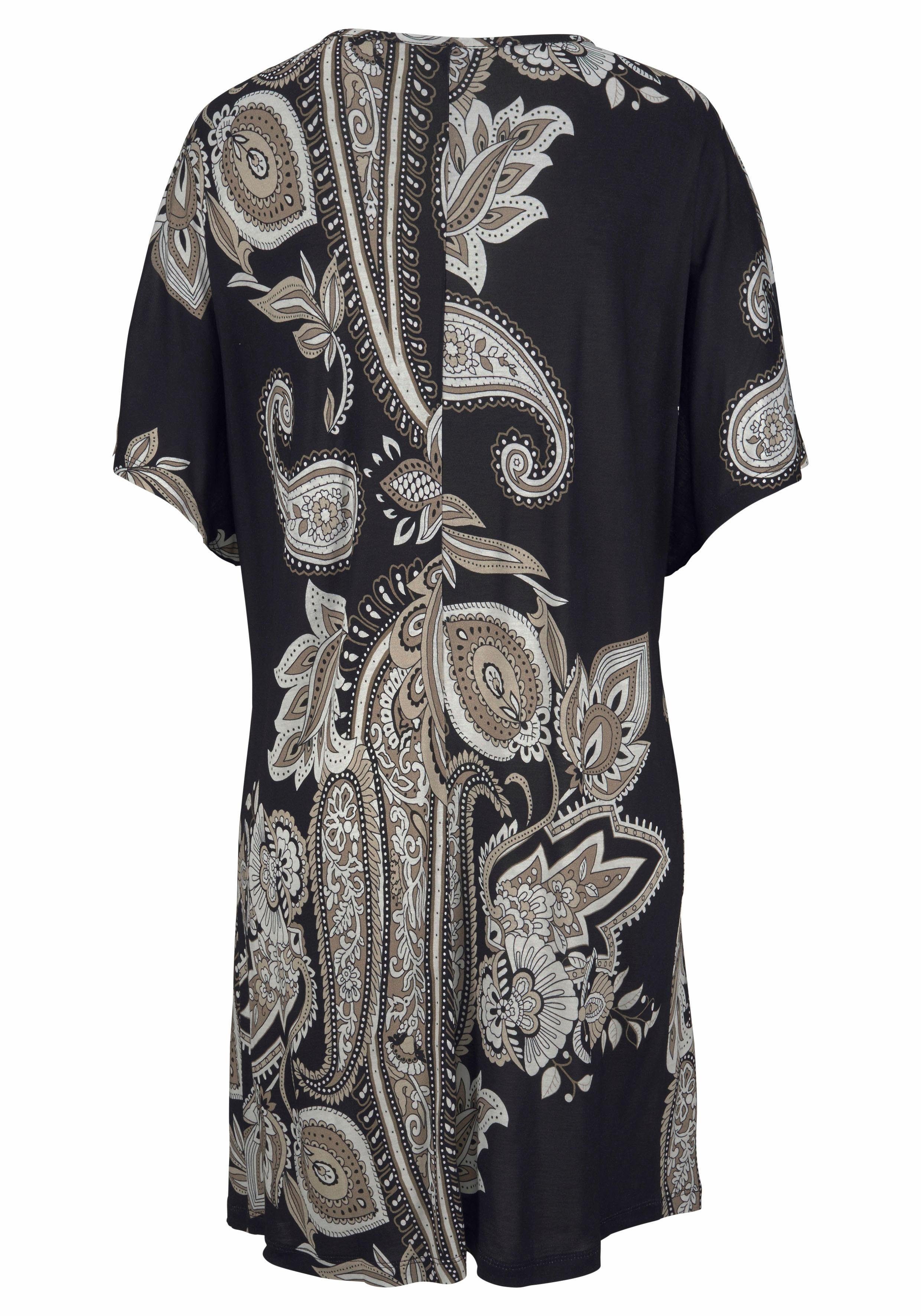 LASCANA Jerseykleid mit Zierdetail am Ausschnitt, sommerliches Tunikakleid, Strandkleid