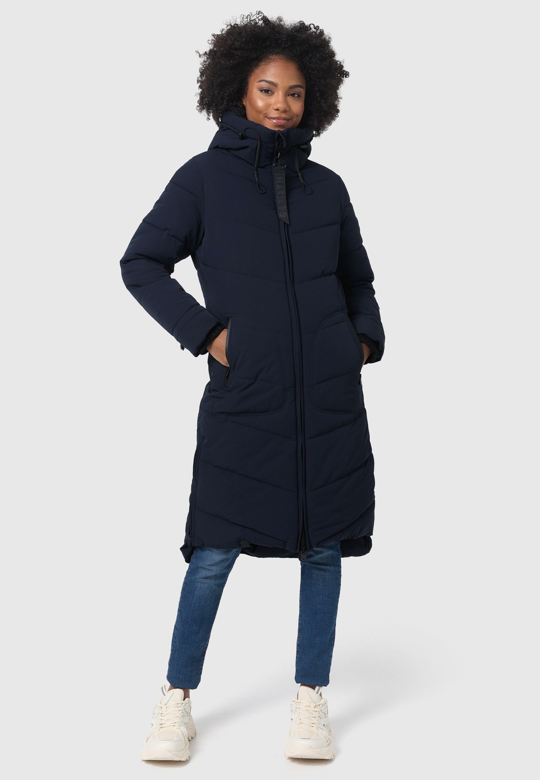 Marikoo Winterjacke Benikoo langer Winter Mantel gesteppt