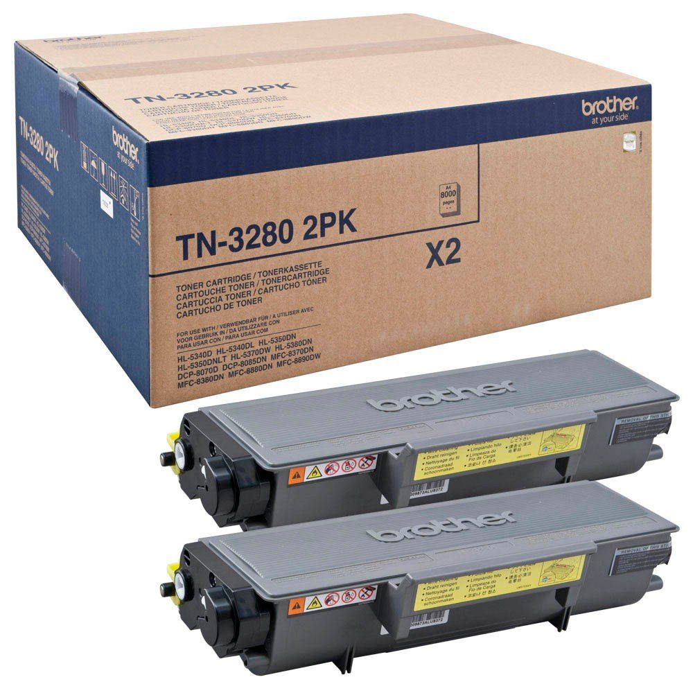 Tonerkartusche 2 Tonerkartuschen TN-3280 je ca. 8.000 Seiten - black