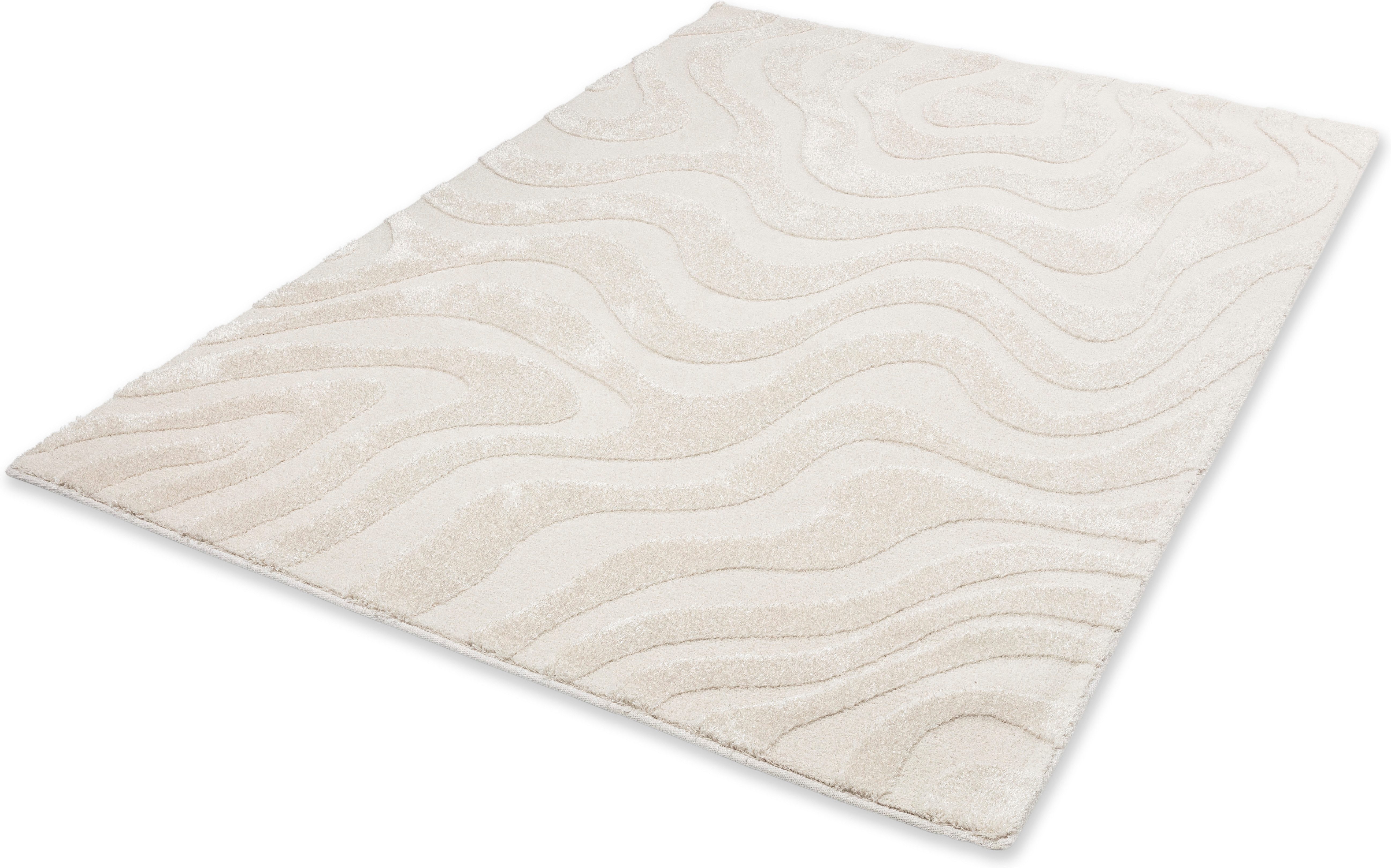 SCHÖNER WOHNEN-Kollektion Teppich Blaze 251, rechteckig, Höhe: 28 mm, Indoor, pflegeleicht, verschiedene Formen, Hoch Tief Struktur
