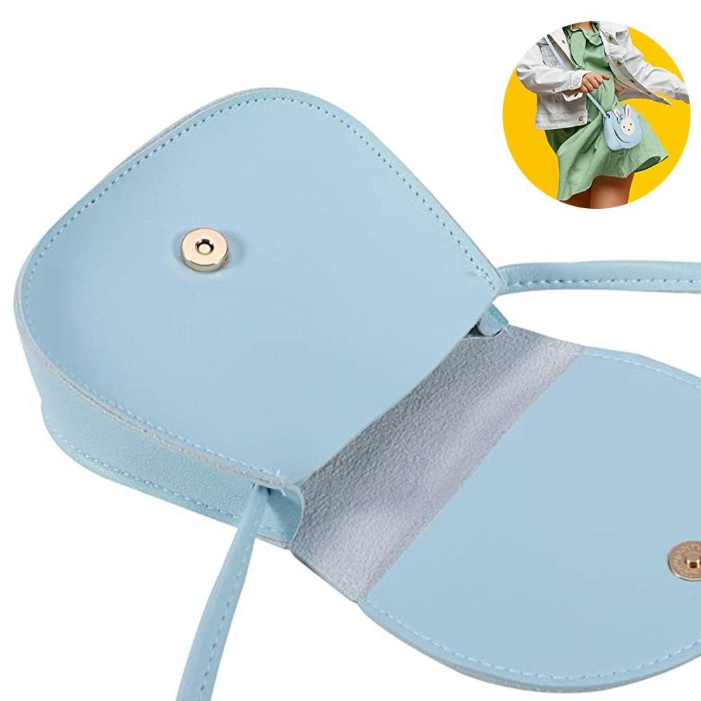 Umhängetasche Lubgitsr CrossBody Kinder Blau Hase Kinderrucksack Bag Niedlicher Mädchen,