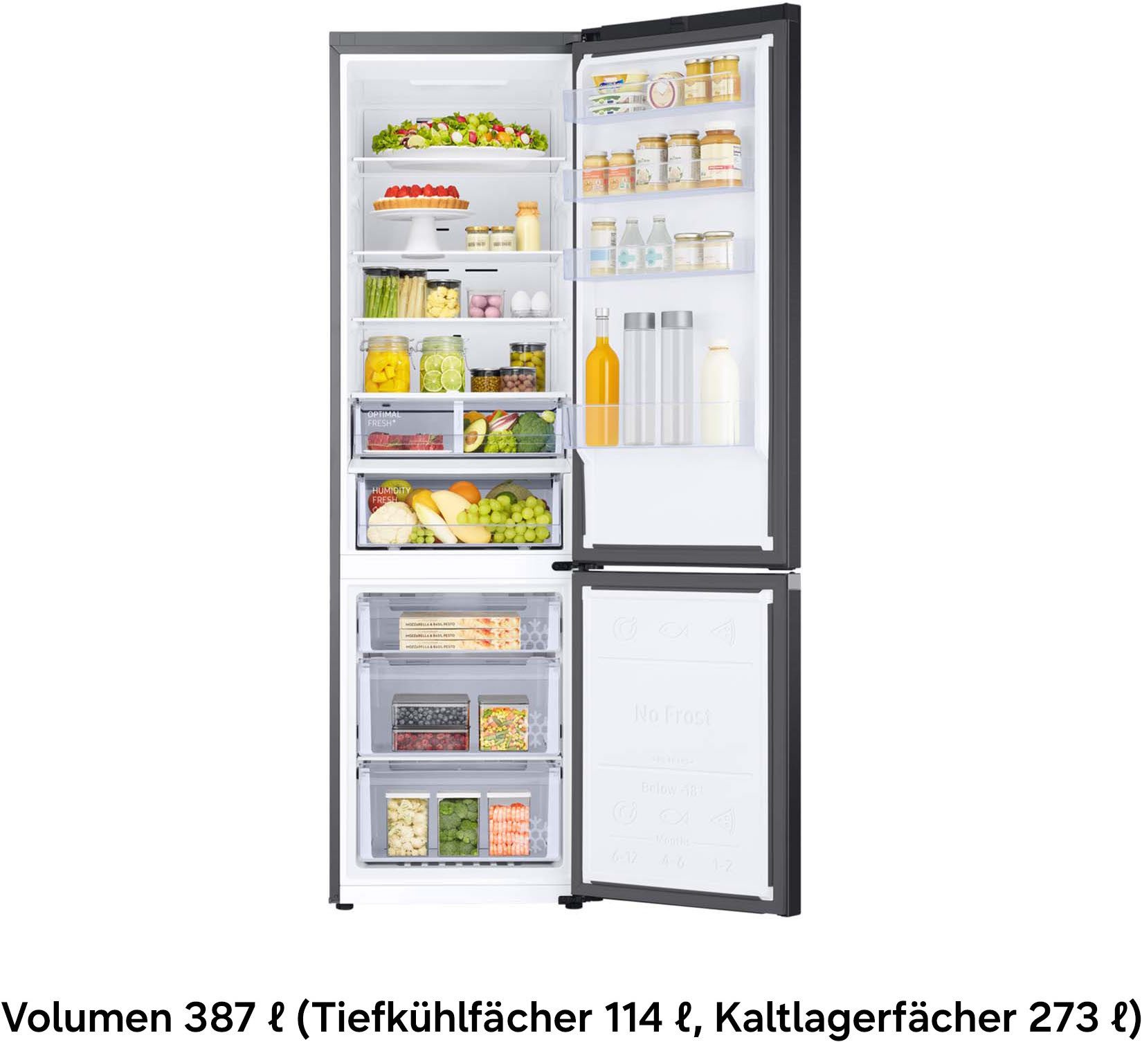 Samsung Kühl-/Gefrierkombination 7300A Serie RB38C607AB1, 203 cm hoch, 59,5 cm breit, No Frost+, SpaceMax, Wifi & AI Energy Mode