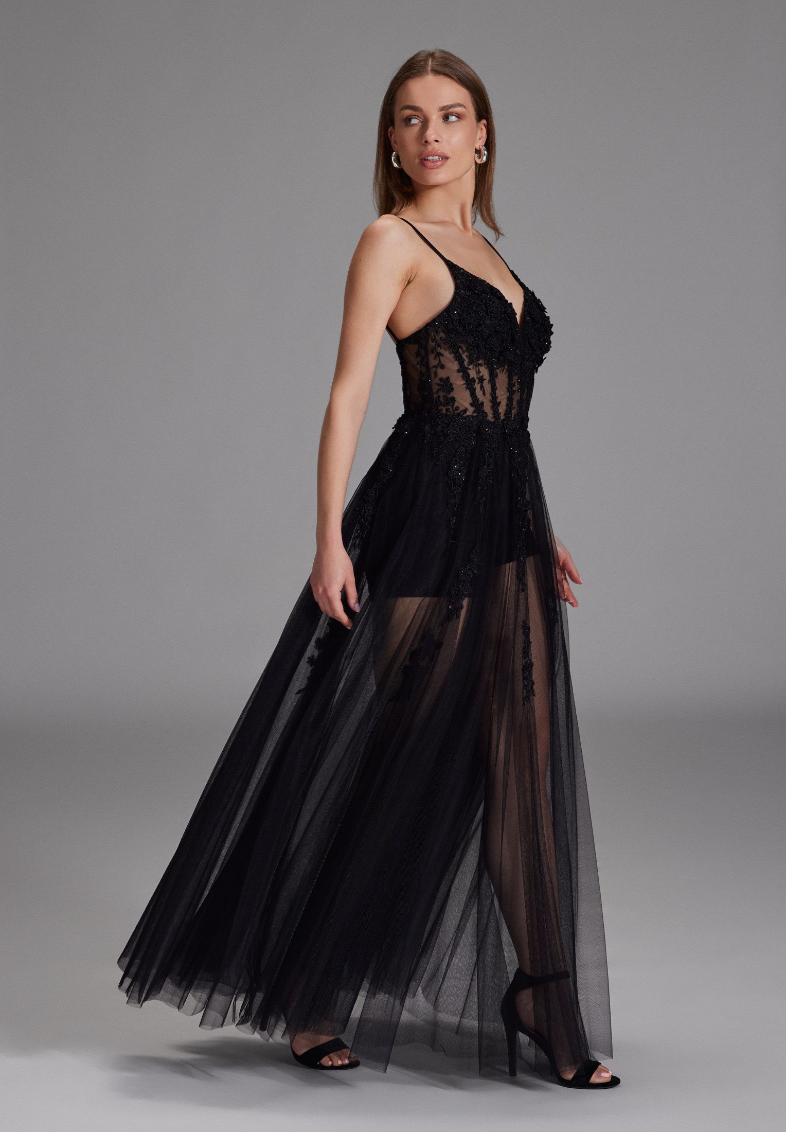 Hey Kyla Abendkleid - Tüllkleid mit kurzer Jerseyhose A-Linie