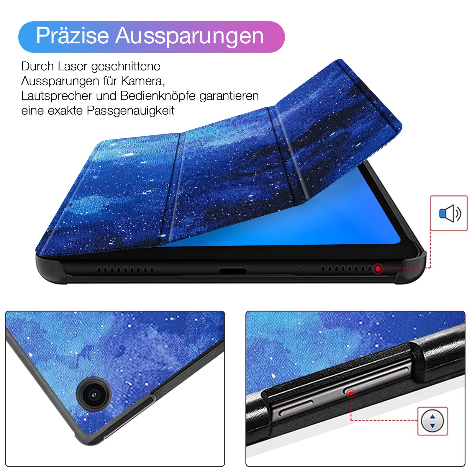 Tec-Expert Tablet-Hülle Tablet Cover Hülle für Samsung Galaxy Tab A8 10,5 Zoll 2021 10.5 Zoll, 10.5, Schutzhülle Klapphülle Tasche Case – Bild 5 von 5