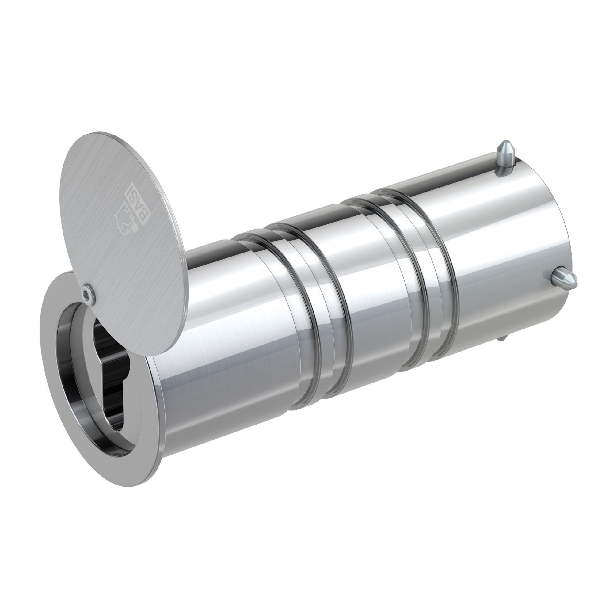 BASI Tresor Rohrtresor (Spar-Set), Schlüsseldepot, Aluminium, mit Halbzylinder, 5 Schlüssel, L142mm Ø50mm