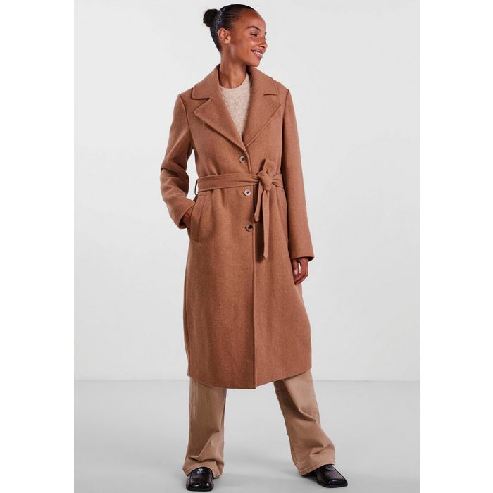 pieces Langmantel PCJOSIE WOOL COAT mit Wolle