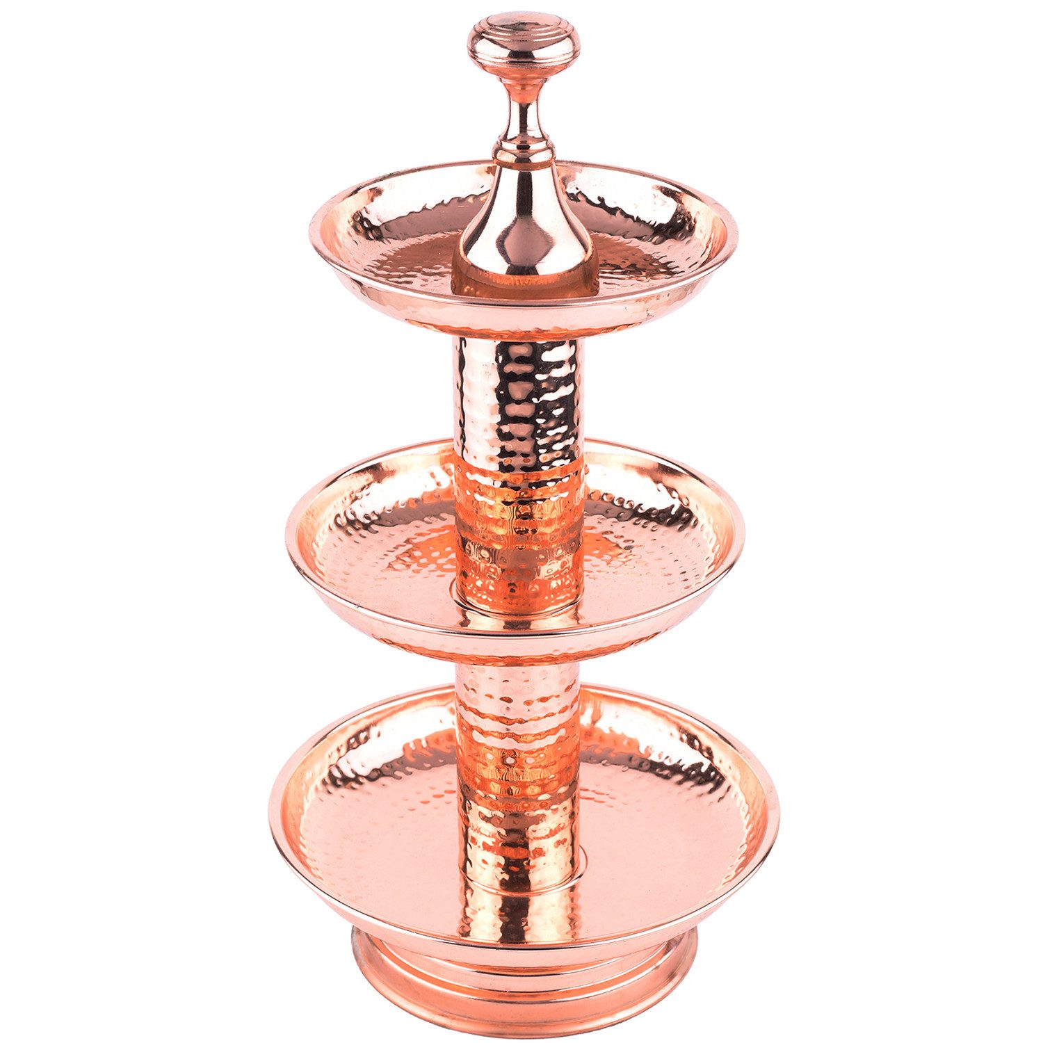 Marrakesch Orient & Mediterran Interior Etagere 3 Etagen Edelstahl Etagere Muffin Ständer Deko Rose Gold Rosal 40cm, Edelstahl, (1-tlg), Handarbeit