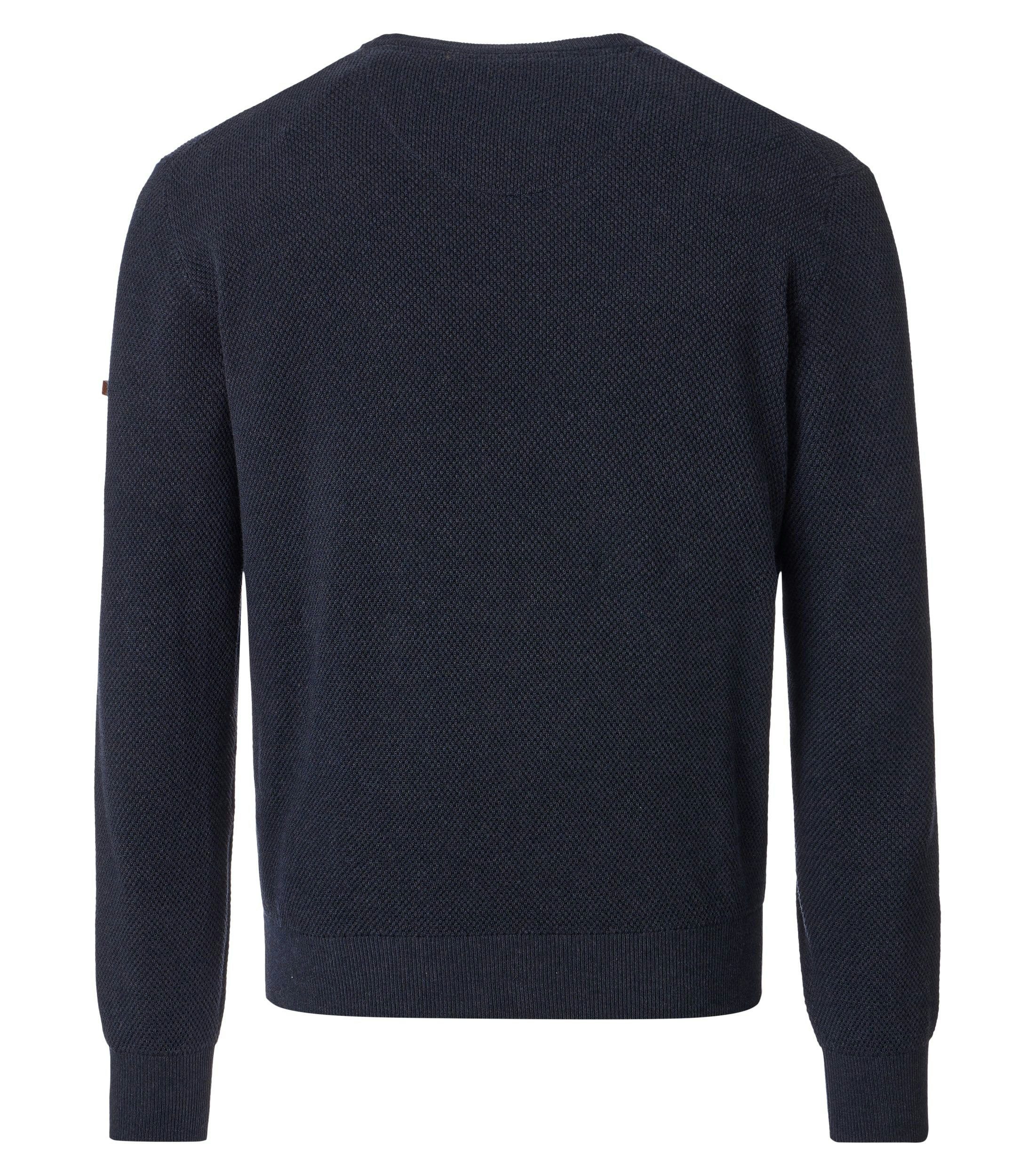 Redmond Strickpullover REDMOND Casual Herren Strick-Pullover Rundhals Comfort Marine