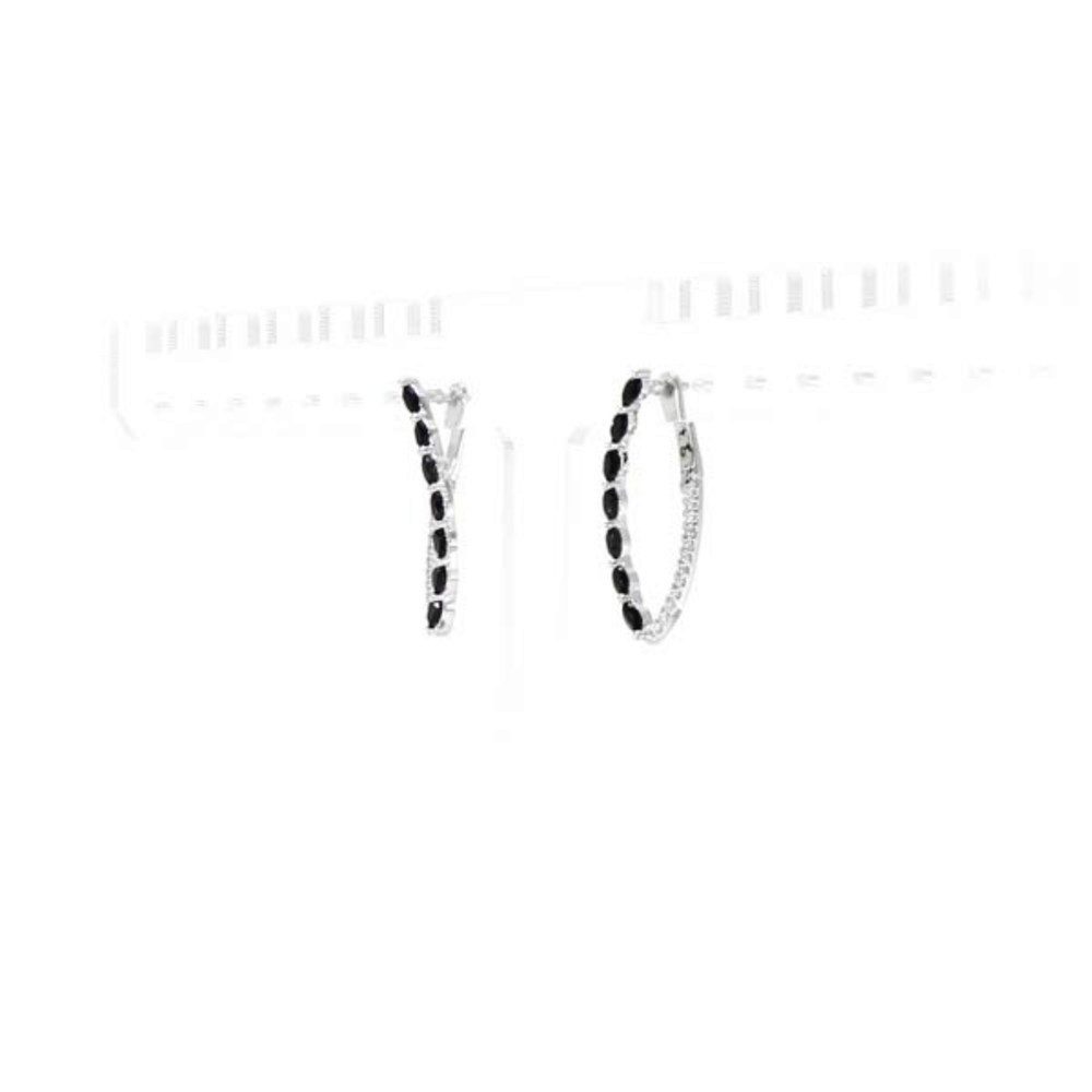 Cavill Ohrring-Set Cavill 925 Sterling Silber Ohrringe Damen 1,93 ct schwar günstig online kaufen