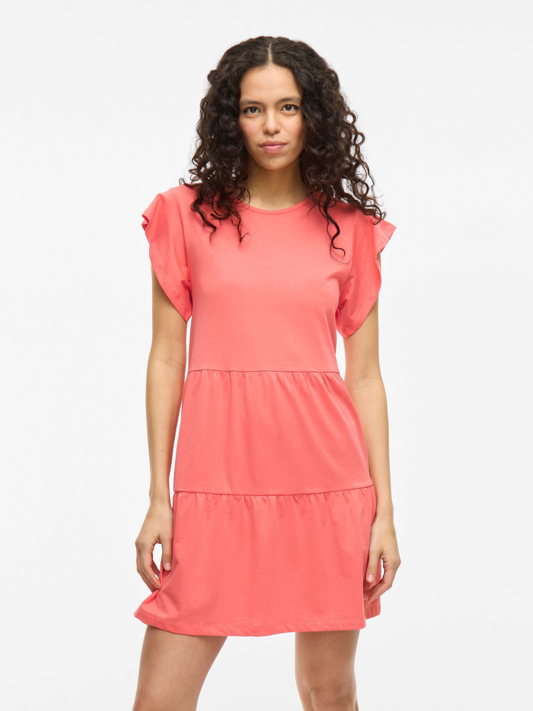 Vila Shirtkleid Kurzärmeliges Volant Design mit günstig online kaufen