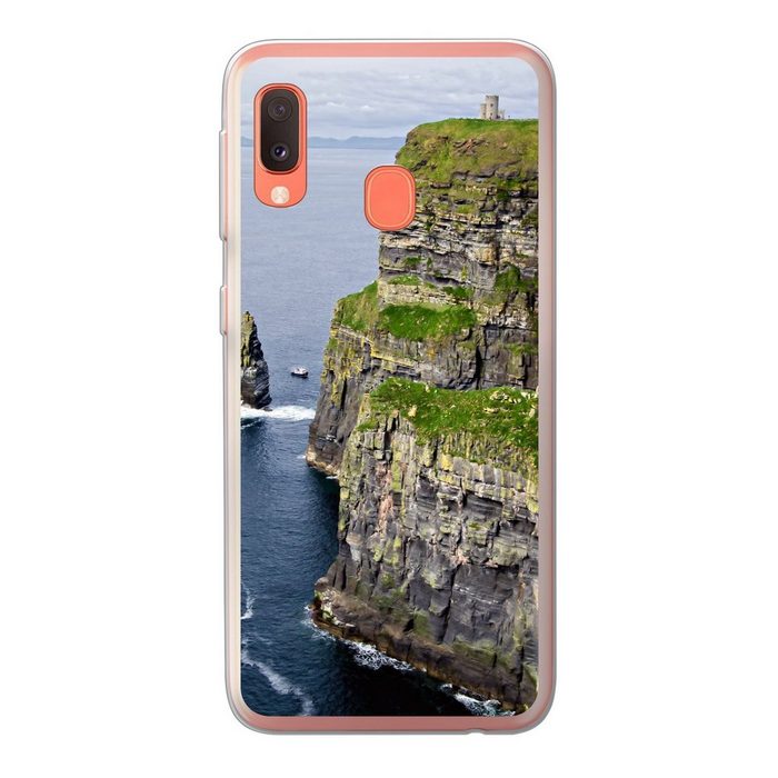 MuchoWow Handyhülle Steile Klippen von Moher in Irland Handyhülle Samsung Galaxy A20e Smartphone-Bumper Print Handy