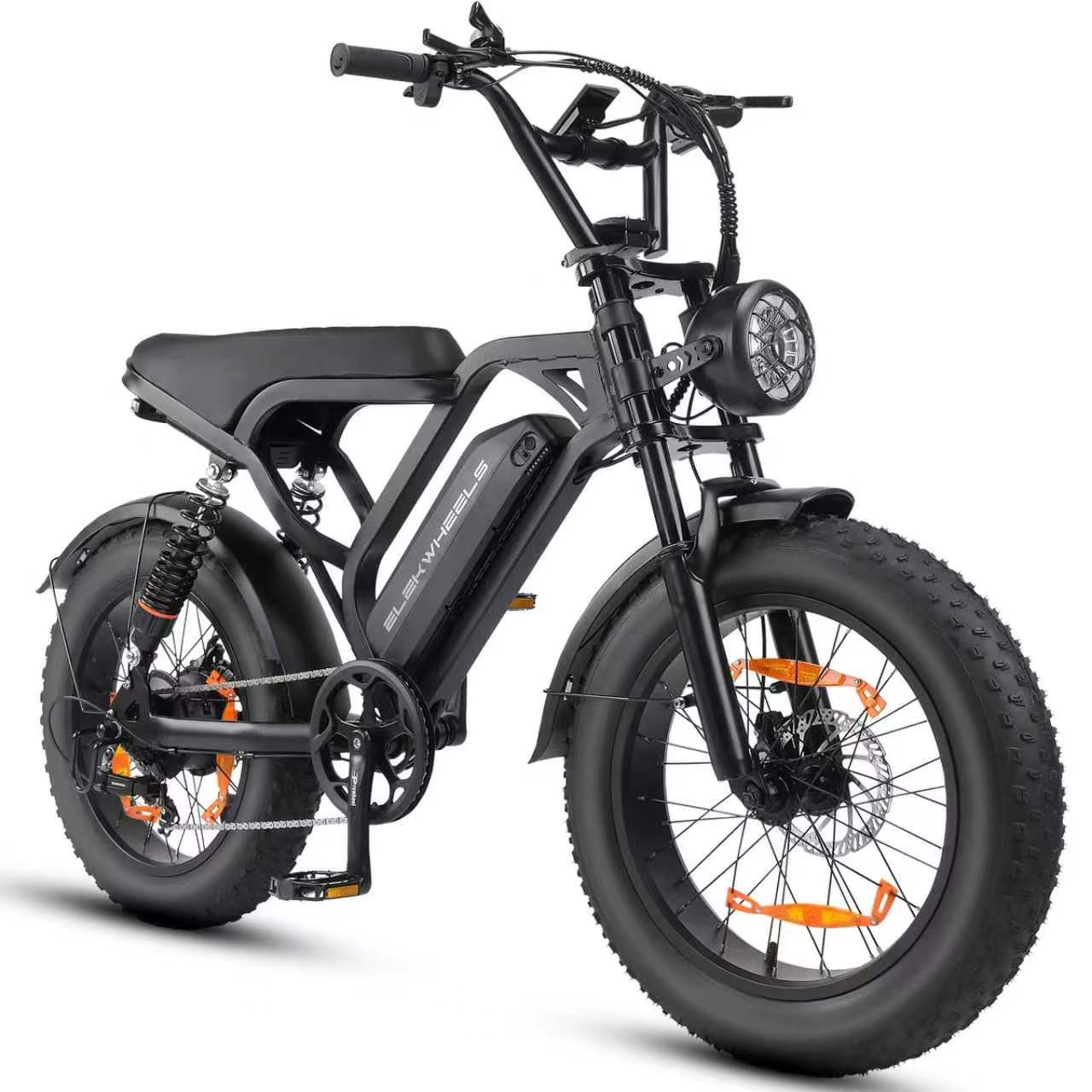 Vankel E-Bike Cityrad E7 Elektrofahrrad 20” x 4 Zoll Damen u. Herren Pedelec 720Wh Max.100KM, Kettenschaltung, Heckmotor, 720 Wh, Pedelec, Elektrofahrrad E-Mountainbike für Erwachsene, E-bikes