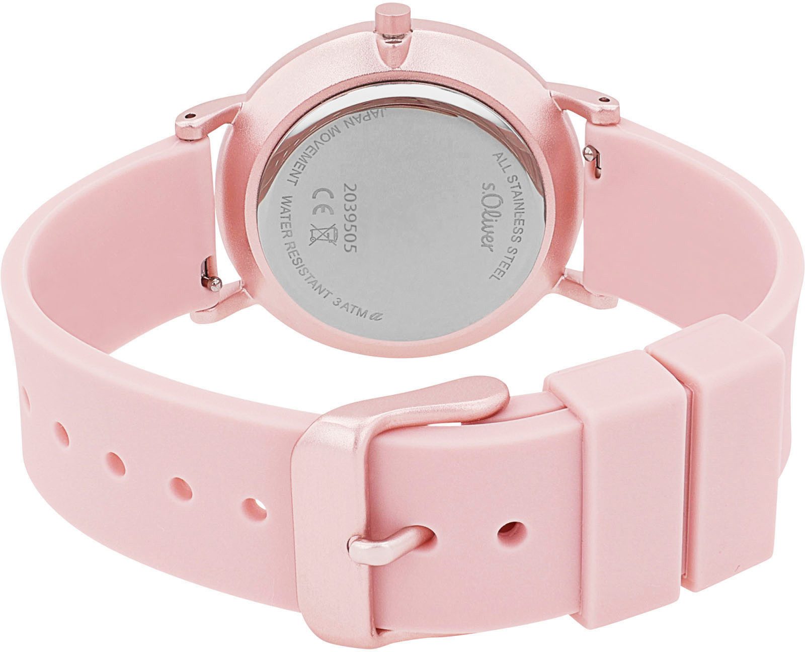 s.Oliver Quarzuhr 2039505, Armbanduhr, Damenuhr, Silikonarmband, günstig online kaufen
